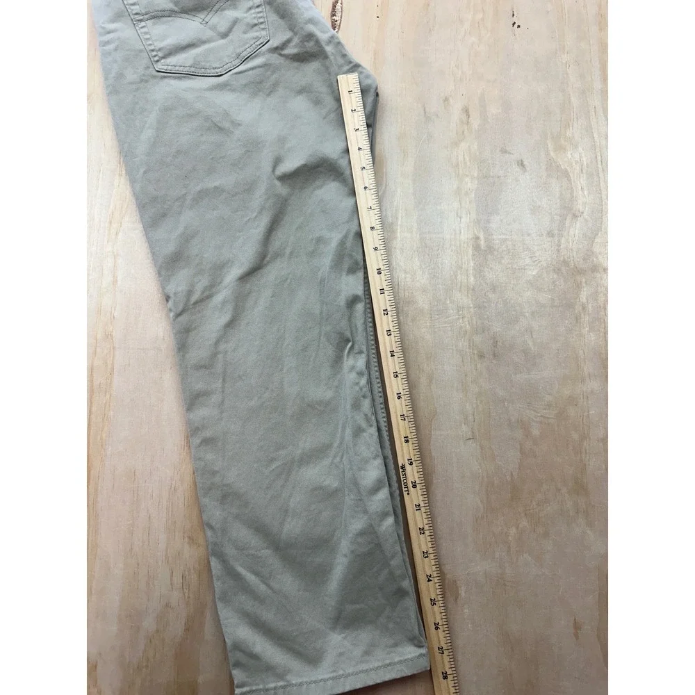 Levis 514 Straight Fit Khaki Tan Pants Mens 38x29 Cotton Stretch 00514-1865‎